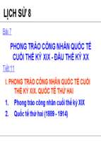 Slide bài giảng phong trào công nhân quốc tế cuối thế kỷ xix quốc tế thứ hai.ppt