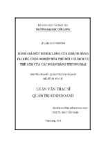 đánh giá mức độ hài lòng của khách hàng tại khu công nghiệp hòa phú đối với dịch vụ thẻ atm của các ngân hàng thương mại