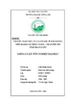 Tìm hiểu nhận thức của người dân về môi trường trên địa bàn xã trung thành, thị xã phổ yên, tỉnh thái nguyên