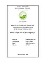 đánh giá hiệu quả sử dụng đất sản xuất nông nghiệp trên địa bàn xã cô ba, huyện bảo lạc, tỉnh cao bằng