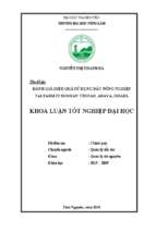 đánh giá hiệu quả sử dụng đất nông nghiệp tại farm 22, moshav tzofar, arava, israel