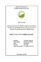 đánh giá hiện trạng môi trường và đề xuất giải pháp cải tạo phục hồi môi trường sau khai thác tại mỏ đá cốc lải, xã bằng vân, huyện ngân sơn, tỉnh bắc kạn