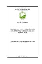 Thực trạng và giải pháp phát triển lợn đen bản địa tại huyện chợ đồn, tỉnh bắc kạn