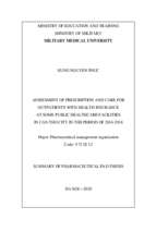 đánh giá thực trạng kê đơn và chăm sóc bệnh nhân điều trị ngoại trú bảo hiểm y tế tại một số cơ sở y tế công lập ở thành phố cần thơ giai đoạn 2016 2018 tt tiếng anh