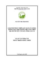 Giải pháp phát triển sản xuất cây hồng không hạt theo hướng bền vững trên địa bàn huyện văn bàn, tỉnh lào cai