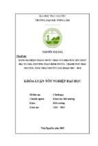 đánh giá hiện trạng nước thải của nhà máy sản xuất bia vicoba, phường phan đình phùng, thành phố thái nguyên, tỉnh thái nguyên giai đoạn 2017   2018