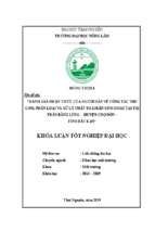 đánh giá nhận thức của người dân về công tác thu gom, phân loại và xử lý chất thải rắn sinh hoạt tại thị trấn bằng lũng, huyện chợ đồn, tỉnh bắc kạn