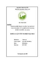 đánh giá hiện trạng và công tác quản lý chất thải rắn y tế tại bệnh viện đa khoa huyện vị xuyên, tỉnh hà giang