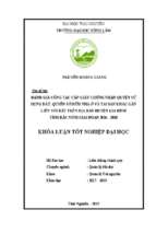 đánh giá công tác cấp giấy chứng nhận quyền sử dụng đất, quyền sở hữu nhà ở và tài sản khác gắn liền với đất trên địa bàn huyện gia bình tỉnh bắc ninh giai đoạn 2016 – 2018