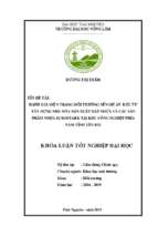 đánh giá hiện trạng môi trường nền dự án đầu tư xây dựng nhà máy sản xuất hạt nhựa và các sản phẩm nhựa eurostark tại kcn phía nam tỉnh yên bái