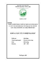 đánh giá hiện trạng và đề xuất một số giải pháp quản lý chất thải rắn sinh hoạt trên địa bàn thị trấn mù cang chải, huyện mù cang chải, tỉnh yên bái