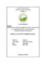 đánh giá ảnh hưởng hoạt động khai thác mỏ chì, kẽm pác ả đến môi trường xã thượng quan, huyện ngân sơn, tỉnh bắc kạn