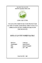 ứng dụng công nghệ tin học và phương pháp toàn đạc điện tử thành lập bản đồ địa chính tờ số 05, tỷ lệ 1 2000 tại xã huống thượng, thành phố thái nguyên, tỉnh thái nguyên