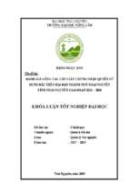 đánh giá công tác cấp giấy chứng nhận quyền sử dụng đất trên địa bàn thành phố thái nguyên, tỉnh thái nguyên giai đoạn 2016 2018