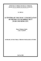 Hoạt động của giáo đoàn ni thuộc hệ phái khất sĩ tại thành phố hồ chí minh  tt tiếng anh