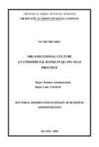 Văn hóa doanh nghiệp tại các ngân hàng thương mại ở tỉnh quảng ngãi tt tiếng ah