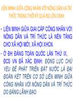 Liên minh giữa công nhân với nông dân và trí thức trong thời kỳ quá độ lên cnxh.ppt