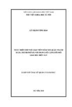 Phát triển đội ngũ giáo viên mầm non quận thanh xuân, thành phố hà nội trong bối cảnh đổi mới giáo dục hiện nay