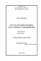 Kỹ năng ứng phó với stress của cư sĩ phật tử thành phố huế