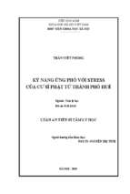 Kỹ năng ứng phó với stress của cư sĩ phật tử thành phố huế