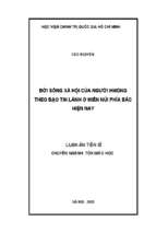 đời sống xã hội của người hmông theo đạo tin lành ở miền núi phía bắc hện nay