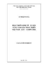 Phát triển kinh tế xã hội vùng tam giác phát triển việt nam – lào campuchia