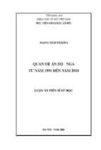 Quan hệ ấn độ   nga từ năm 1991 đến năm 2010