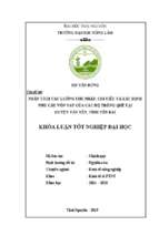 Phân tích các luồng thu nhập, chi tiêu và xác định nhu cầu vốn vay của các hộ trồng quế tại huyện văn yên, tỉnh yên bái