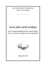 Skkn một số kinh nghiệm mở rộng, phát triển, đặt các đề toán ở từ một bài toán đơn giản