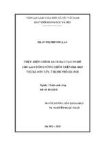 Thực hiện chính sách đào tạo nghề cho lao động nông thôn trên địa bàn thị xã sơn tây, thành phố hà nội