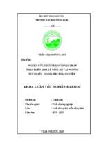 Nghiên cứu thực trạng và giải pháp phát triển sinh kế nông hộ tại phường túc duyên, thành phố thái nguyên