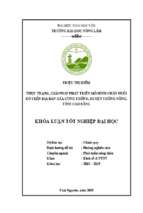 Thực trạng, giải pháp phát triển mô hình chăn nuôi bò trên địa bàn xã lương thông, huyện thông nông, tỉnh cao bằng