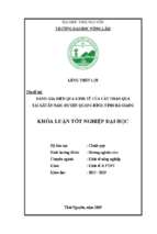 đánh giá hiệu quả kinh tế của cây thảo quả tại xã tân nam, huyện quang bình, tỉnh hà giang