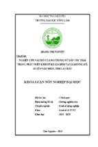 Nghiên cứu vai trò của người phụ nữ dân tộc thái trong phát triển kinh tế hộ gia đình tại xã mường mô, huyện nậm nhùn, tỉnh lai châu