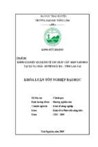 đánh giá hiệu quả kinh tế sản xuất cây mận tam hoa tại xã tà chải, huyện bắc hà, tỉnh lào cai