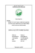 Nghiên cứu thực trạng và đề xuất giải pháp xây dựng nông thôn mới tại xã nghĩa thuận huyện quản bạ, tỉnh hà giang