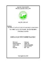 Nghiên cứu đề xuất một số giải pháp giảm nghèo đa chiều trại xã tân thành, huyên phú bình, tỉnh thái nguyên