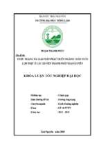 Thực trạng và giải pháp phát triển ngành chăn nuôi lợn thịt ở các xã ven thành phố thái nguyên