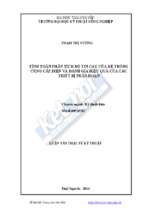 Tính toán phân tích độ tin cậy của hệ thống cung cấp điện và đánh giá hiệu quả của các thiết bị phân đoạn