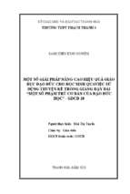 Một số giải pháp nâng cao hiệu quả giáo dục đạo đức cho học sinh qua việc sử dụng truyện kể trong giảng dạy bài một số phạm trù cơ bản của đạo đức học   gdcd 10