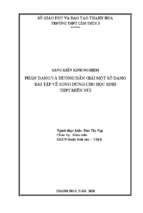 Phận dạng và hướng dẫn giải một số dạng bài tập về sóng dừng cho học sinh thpt miền núi