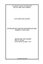 Skkn hướng dẫn học sinh giải nhanh bài tập trắc nghiệm về thấu kính