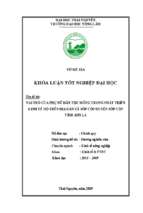 Vai trò của phụ nữ dân tộc mông trong phát triển kinh tế hộ trên địa bàn xã sốp cộp, huyện sốp cộp, tỉnh sơn la