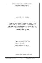 Vận dụng hàm ucln của hai số trong việc giải quyết các bài toán liên quan