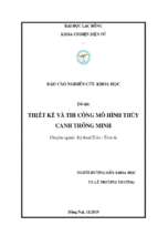 Thiết kế và thi công mô hình thủy canh thông minh