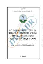 Xây dựng danh mục tương tác thuốc bất lợi cần chú ý trong thực hành lâm sàng tại bệnh viện sản nhi quảng ninh