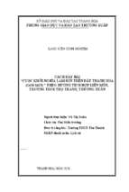 Cách dạy bài cuộc khởi nghĩa lam sơn trên đất thanh hóa (1418 1423)  theo hướng tích hợp liên môn, trường thcs thọ thanh, thường xuân