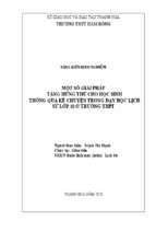 Một số giải pháp tăng cường hứng thú cho học sinh thông qua kể chuyện trong giảng dạy lịch sử lớp 10