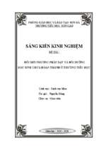 Skkn đổi mới phương pháp dạy và bồi dưỡng học sinh chưa hoàn thành ở trường tiểu học