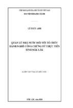 Quản lý nhà nước đối với tổ chức hành nghề công chứng từ thực tiễn tỉnh đắk lắk